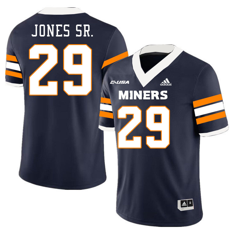 Aaron Jones Sr. UTEP Jersey,UTEP Miners #29 Aaron Jones Sr. College Football Jersey,Uniforms-Navy